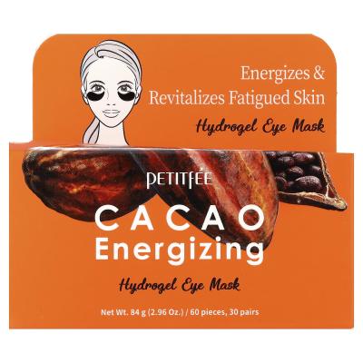Petitfee, قناع العين الهيدروجيل المنشط بالكاكاو، 60 رقعة، 2.96 أونصة (84 جم)