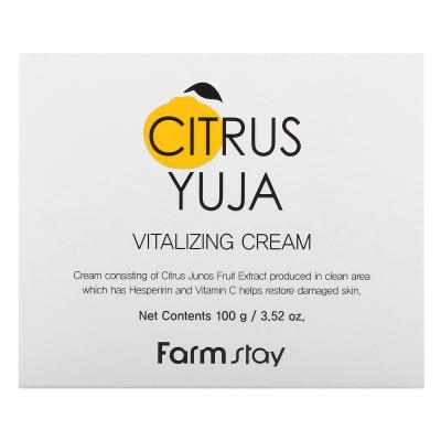 Farmstay, Citrus Yuja، كريم منشط، 3.52 أونصة (100 جم)