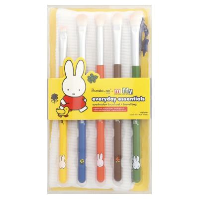 The Creme Shop, Miffy, Everyday Essentials، مجموعة فرش ظلال العيون + حقيبة سفر، 6 قطع