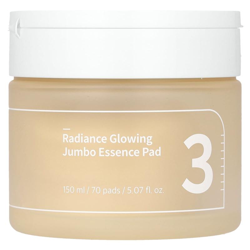 Numbuzin, No.3 Radiance Glowing Jumbo Essence Pad, 70 Pads, 5.07 fl oz (150 ml)