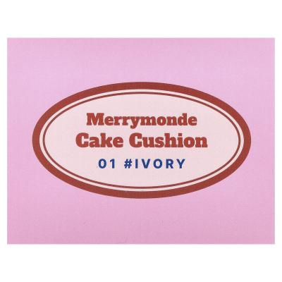 Merrymonde, وسادة الكيك، عامل حماية من الشمس SPF 40، PA ++، 01 عاجي، عدد 2، (11 جم) لكل منهما