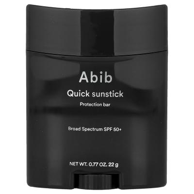 Abib, قالب حماية Quick Sunstick، عامل حماية من الشمس SPF 50+، 0.77 أونصة (22 جم)
