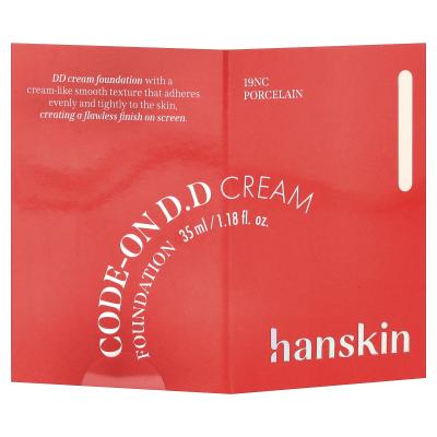 Hanskin, كريم أساس Code-On D.D، 19NC بورسلين، 1.18 أونصة سائلة (35 مل)