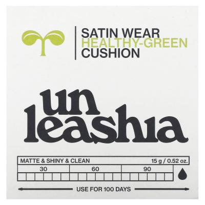 Unleashia, وسادة Satin Wear Healthy-Green، عامل حماية من الشمس SPF30/PA++، صدفة بحرية 18C، 0.52 أونصة (15 جم)