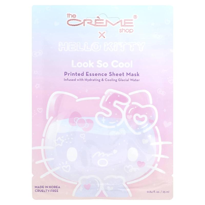 The Creme Shop, Hello Kitty®, Printed Essence Beauty Sheet Mask, Look So Cool, 1 Sheet, 0.84 fl oz (25 ml)