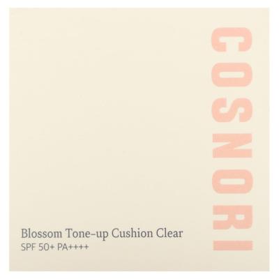 Cosnori, Blossom Tone-Up Cushion، عامل حماية من الشمس SPF 50+ PA++++، شفاف، 14 جم