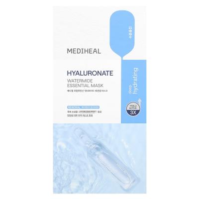 MEDIHEAL, قناع الجمال الأساسي هيالورونات ووترمايد، 4 ورقات، 0.81 أونصة سائلة (24 مل) لكل واحدة