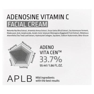 APLB, كريم الوجه بفيتامين C بأدينوزين، 1.86 أونصة سائلة (55 مل)