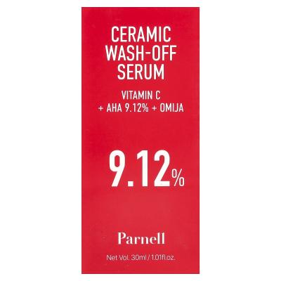 Parnell, مصل AHA 9.12 Omija Ceramic Wash-Off، 1.01 أونصة سائلة (30 مل)