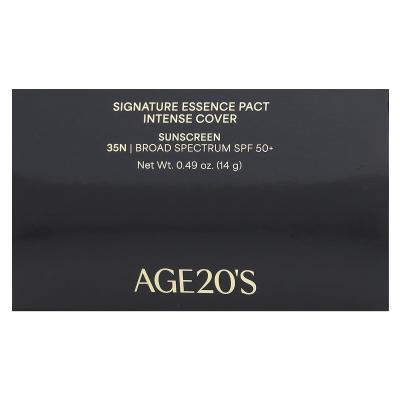 AGE20'S, Signature Essence Pact، تغطية مكثفة، عامل حماية من الشمس 50+، 35N، 0.49 أونصة (14 جم)