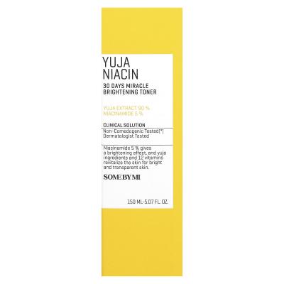 SOME BY MI, Yuja Niacin, 30 Days Bright Miracle Brightening Toner , 5.07 fl oz (150 ml)