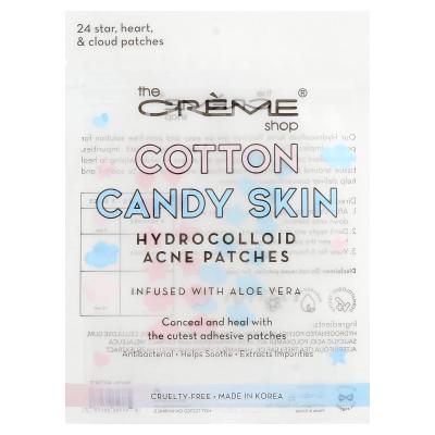 The Creme Shop, Cotton Candy Skin، رقعات حب الشباب الغروانية المائية، النجمة والقلب والسحابة، 24 رقعة