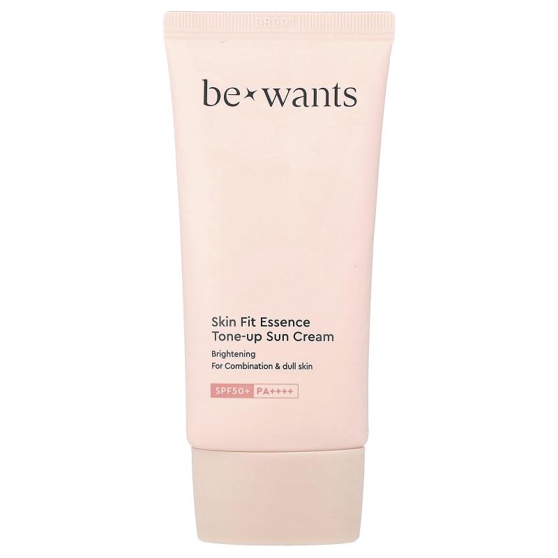Bewants, كريم الشمس Skin Fit Essence Tone-Up، للبشرة المختلطة والباهتة، عامل حماية من الشمس 50+ PA++++، 1.69 أونصة سائلة (50 مل)