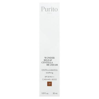 Purito, Wonder Releaf Centella BB Cream، عامل حماية من الشمس SPF 30 PA+++، 29 بيج كراميل، 1.01 أونصة سائلة (30 مل)