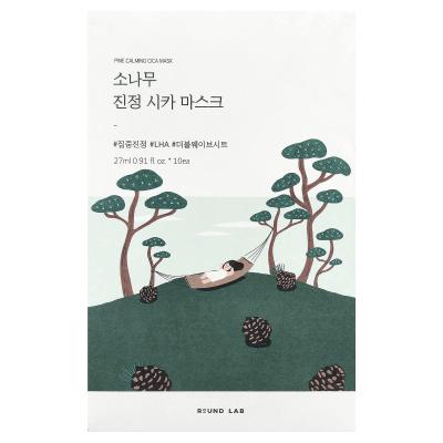 Round Lab, Pine Calming Cica Beauty Mask, 10 Sheets, 0.91 fl oz (27 ml) Each