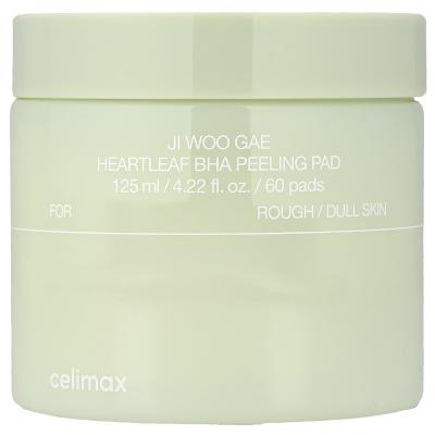 Celimax, Ji Woo GAE Heartleaf BHA Peeling Pad, 60 Pads, 4.22 fl oz (125 ml)