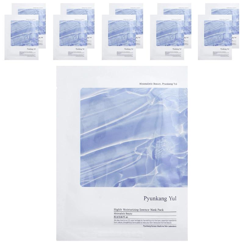 Pyunkang Yul, مجموعة أقنعة التجميل ذات خلاصة الترطيب العالي، 10 ورقات، 0.84 أونصة سائلة (25 مل) لكل واحدة