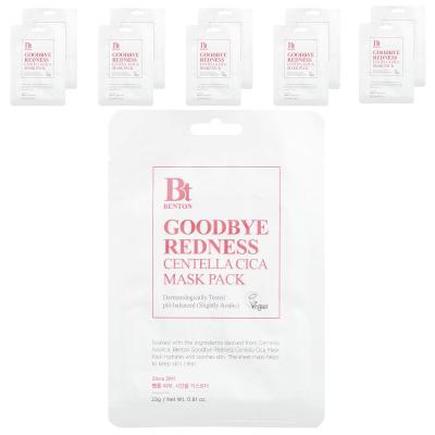 Benton, مجموعة قناع التجميل Goodbye Redness Centella Cica Beauty، 10 ورقات، 0.81 أونصة (23 جم) لكل واحدة