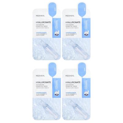 MEDIHEAL, قناع الجمال الأساسي هيالورونات ووترمايد، 4 ورقات، 0.81 أونصة سائلة (24 مل) لكل واحدة