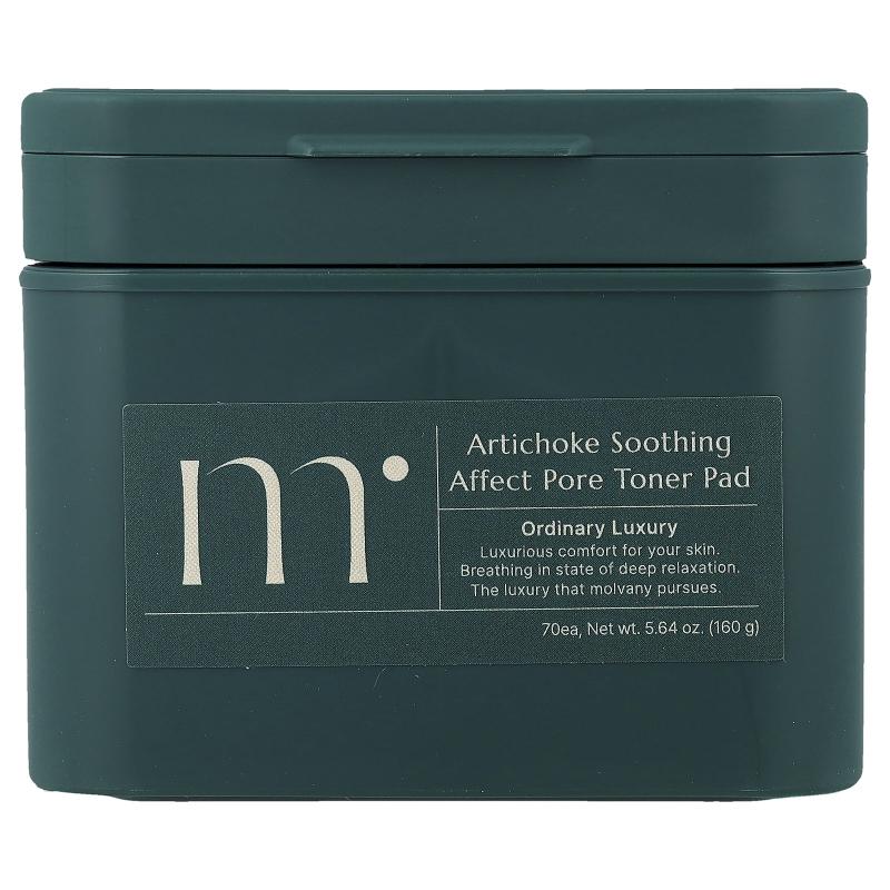 Molvany, Artichoke Soothing Affect Pore Toner Pad, 70 Pads, 5.64 oz (160 g)