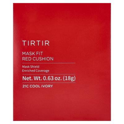 TIRTIR, وسادة حمراء مناسبة للقناع، 21C عاجي بارد، 0.63 أونصة (18 جم)