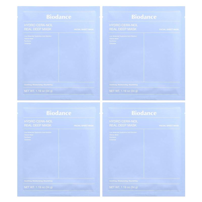 Biodance, Hydro Cera-Nol Real Deep Beauty Mask, 4 Sheets, 1.19 oz (34 g) Each