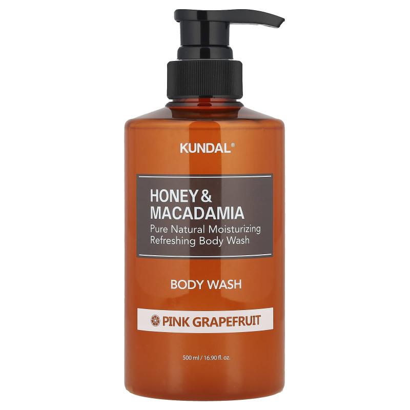 Kundal, Honey & Macadamia, Body Wash, Pink Grapefruit, 16.9 fl oz (500 ml)