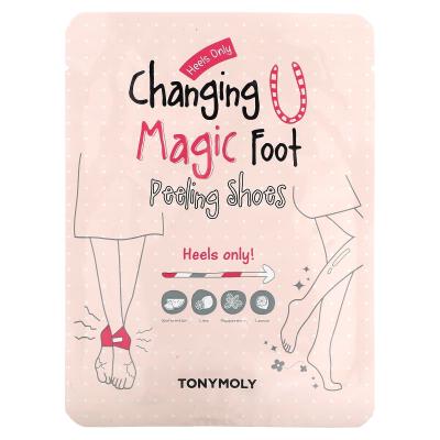 TonyMoly, Changing U Magic Foot Peeling Shoes، زوج واحد، 0.63 أونصة (18 جم)