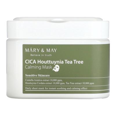 Mary & May, CICA Houttuynia قناع الجمال المهدئ بشجرة الشاي، 30 ورقة، 14.1 أونصة (400 جم)