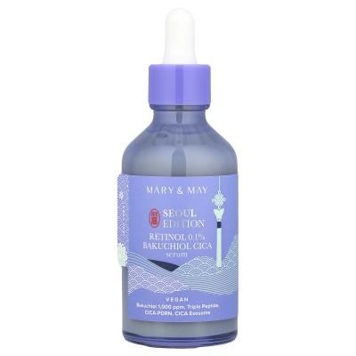 Mary & May, إصدار سيول، مصل ريتينول 0.1% باكوتشيول سيكا، خالي من العطور، 2.7 أونصة سائلة (80 مل)