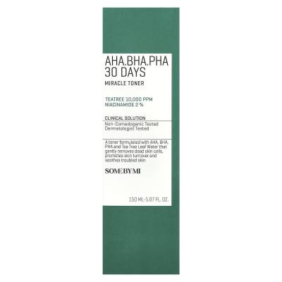 SOME BY MI, AHA. BHA. PHA 30 Days Miracle Toner, 5.07 fl oz (150 ml)