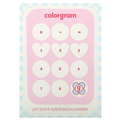 Colorgram, Pin Point Eyeshadow Palette, 02 Pink + Mauve = Love, 0.34 oz (9.9 g)