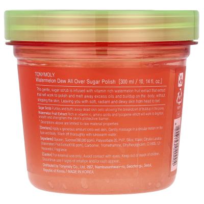 TonyMoly, Dew All Over Sugar Polish، بالبطيخ، 10.14 أونصة سائلة (300 مل)