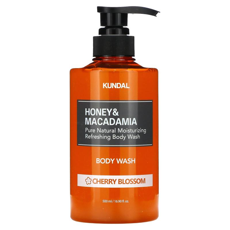 Kundal, Honey & Macadamia, Body Wash, Cherry Blossom, 16.9 fl oz (500 ml)