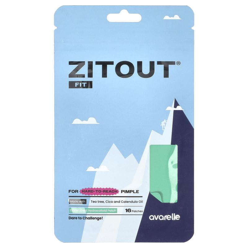 Avarelle, Zitout® Fit، رقعة غروانية مائية شفافة، 16 رقعة