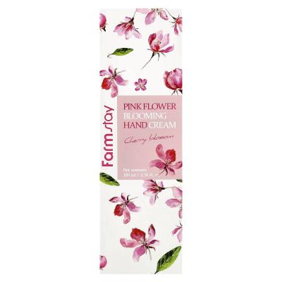 Farmstay, كريم اليدين Pink Flower Blooming، زهر الكرز، 3.38 أونصة سائلة (100 مل)