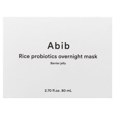 Abib, قناع التجميل الليلي ببروبيوتيك الأرز، جيلي حاجز، 2.7 أونصة سائلة (80 مل)