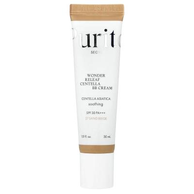 Purito, Wonder Releaf Centella BB Cream، عامل حماية من الشمس SPF 30 PA+++، 27 بيج رملي، 1.01 أونصة سائلة (30 مل)