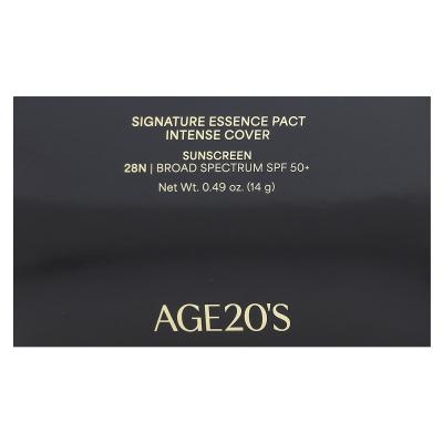 AGE20'S, Signature Essence Pact، تغطية مكثفة، عامل حماية من الشمس 50+، 28N، 0.49 أونصة (14 جم)
