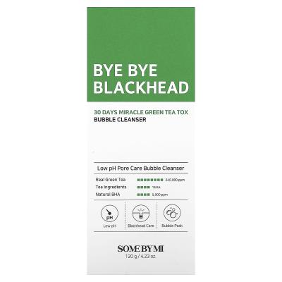 SOME BY MI, Bye Bye Blackhead 30 Days Miracle Green Tea Tox Bubble Cleanser, 4.23 oz (120 g)