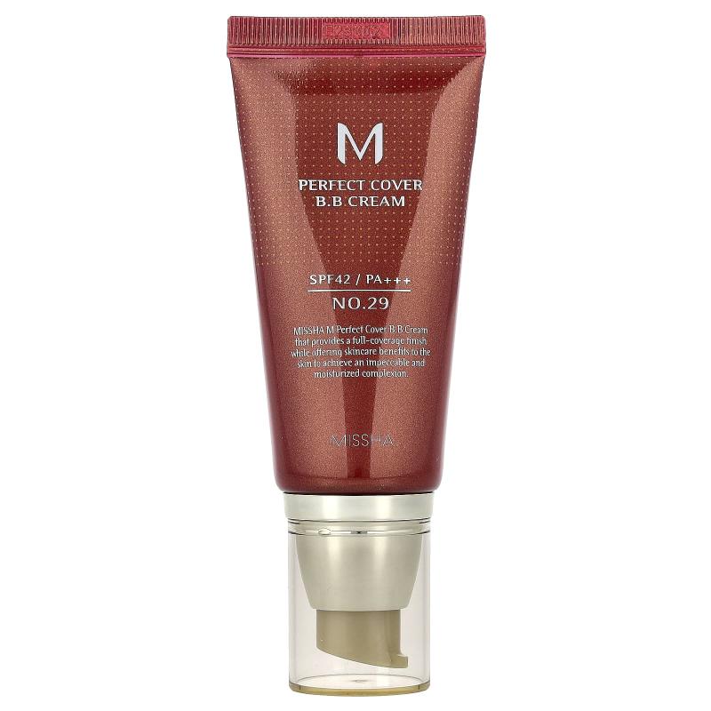 Missha, M Perfect Cover B.B Cream, SPF 42 PA+++, No. 29 Caramel Beige, 1.69 fl oz (50 ml)