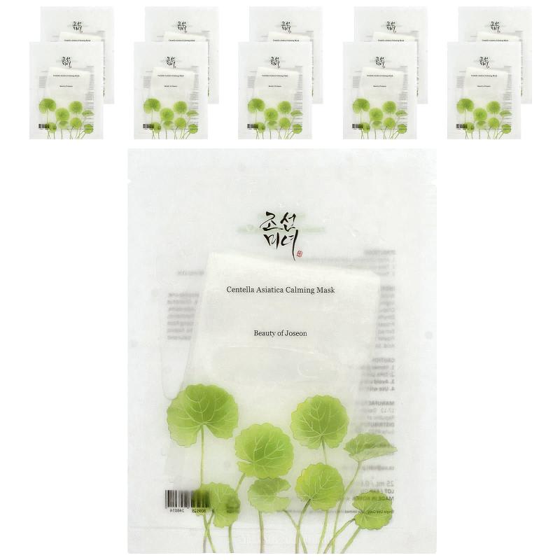 Beauty of Joseon, Centella Asiatica Calming Beauty Mask, 10 Sheets, 0.84 fl oz (25 ml) Each