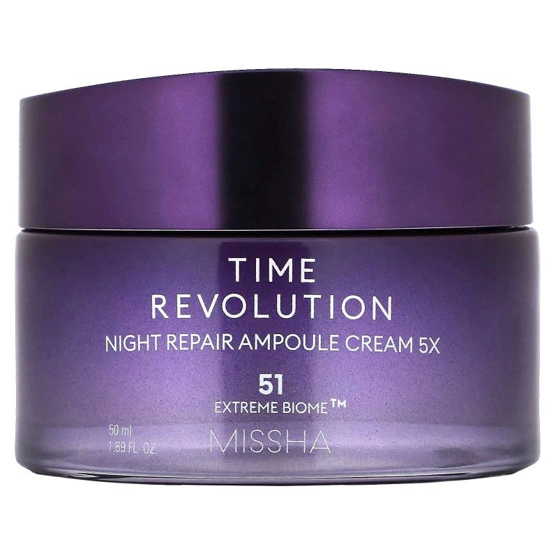 Missha, Time Revolution، كريم أمبولة الإصلاح الليلي 5x، 1.69 أونصة سائلة (50 مل)