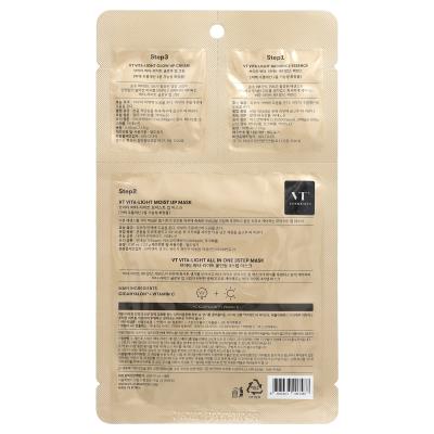 VT Cosmetics، قناع التجميل فيتا لايت الكل في واحد بثلاث خطوات، مجموعة مكونة من 3 قطع