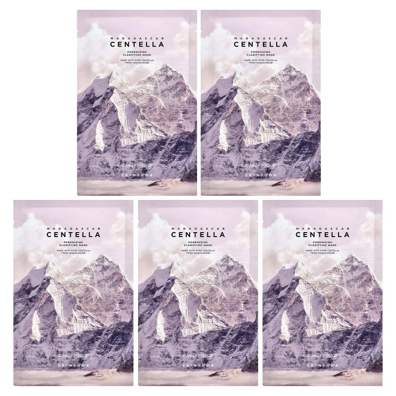 SKIN1004, Madagascar Centella, Poremizing Clarifying Beauty Mask, 5 Sheets, 0.77 fl oz (23 ml) Each