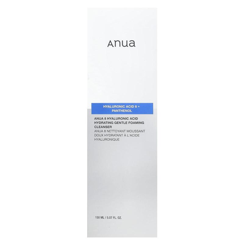 Anua, 8 Hyaluronic Acid Hydrating Gentle Foaming Cleanser, 5.07 fl oz (150 ml)