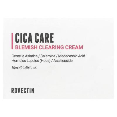 Rovectin, كريم إزالة الشوائب Cica Care، 1.69 أونصة سائلة (50 مل)