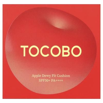 Tocobo, وسادة Apple Dewy Fit، عامل حماية من الشمس SPF 50+ PA++++، 21 واط فانيليا، 0.52 أونصة (15 جم)