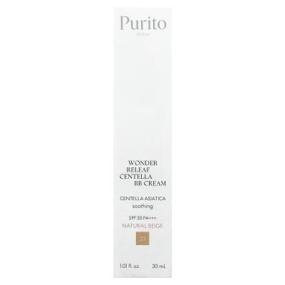 Purito, Wonder Releaf Centella BB Cream، عامل حماية من الشمس SPF 30 PA+++، 23 بيج طبيعي، 1.01 أونصة سائلة (30 مل)