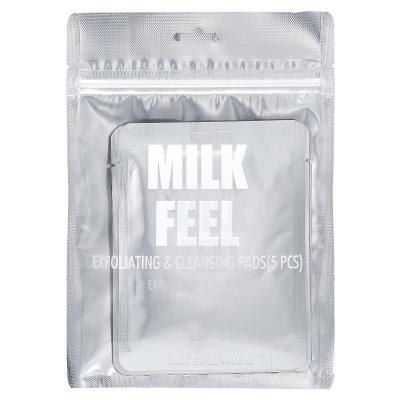 Lapcos, Milk Feel, Exfoliating & Cleansing Pad, 5 Pads, 0.24 oz (7 g) Each
